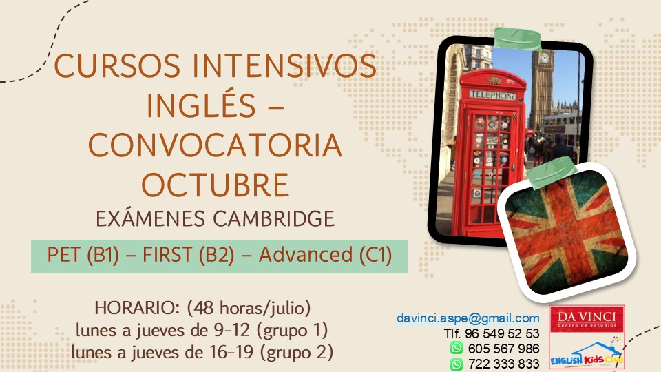 Inglés verano intensivos 24-25